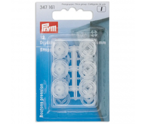 Set capse de cusut, 13mm, din plastic transparent - Prym  347161